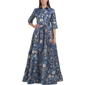 RENE BY RENE RUIZ Three-quarter Sleeve Jacquard Gown